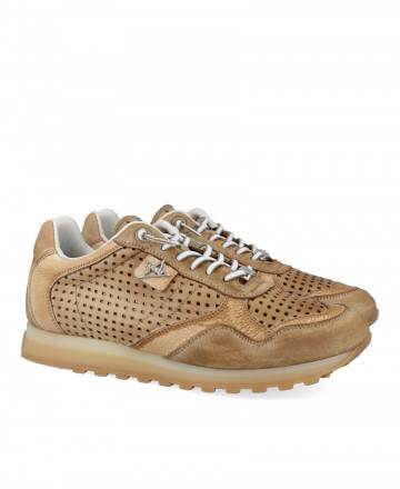 Perforated Leather Casual Sneaker Cetti C-848