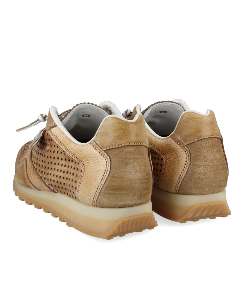 Perforated Leather Casual Sneaker Cetti C-848