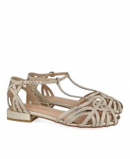 Alma en Pena 50412 gold crab sandals