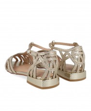 Sandalias cangrejeras doradas Alma en Pena 50412