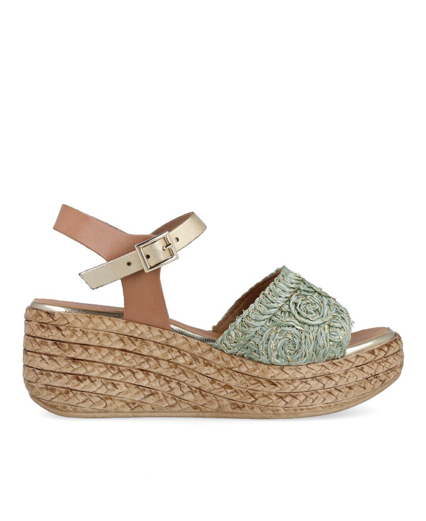 Porronet Dalia 3164 green wedge sandals
