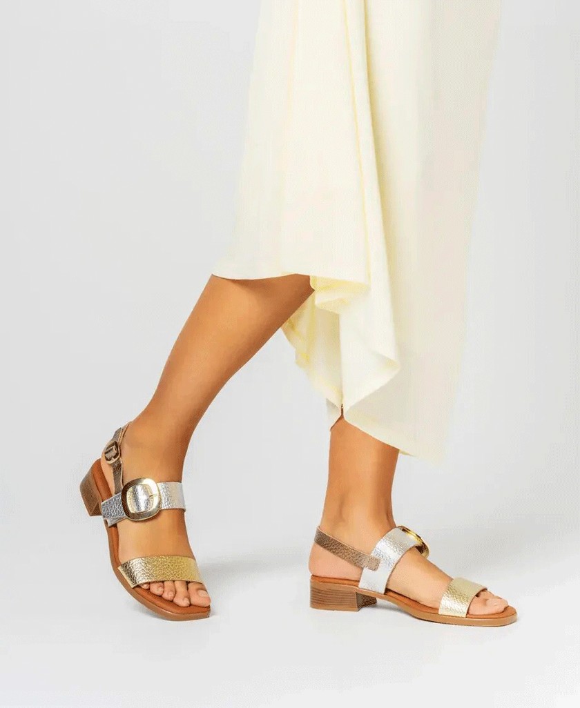 Metallic leather sandals Catchalot 5609