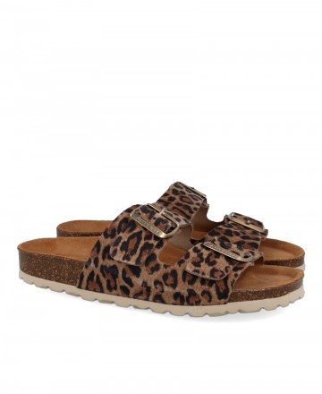 Autenti 0747 animal print sandals