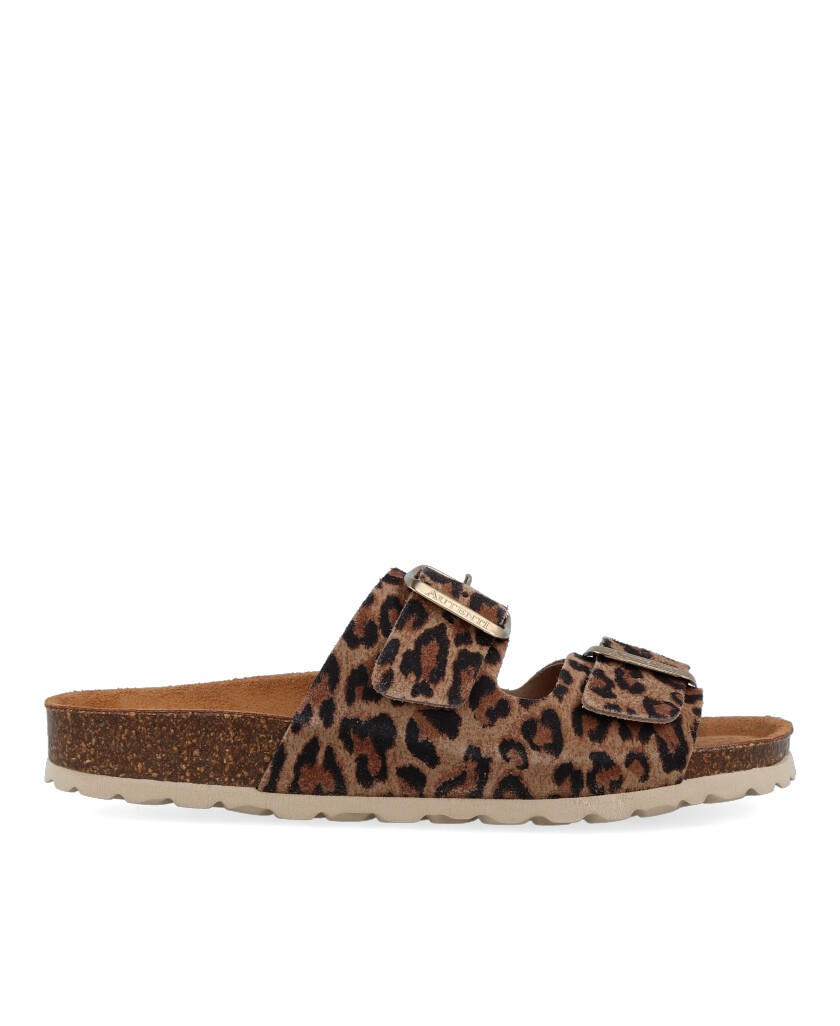 Autenti 0747 animal print sandals