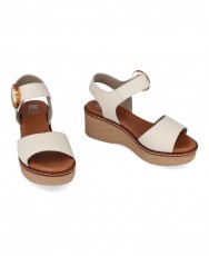 Sandalias con cuña de color blanco Dorking D9450 Sandalias con cuña de color blanco Dorking D9450