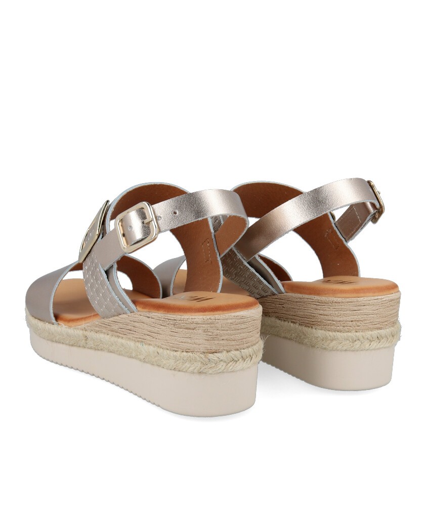 Metallic wedge sandals Catchalot R-156754