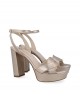 Sandalias de tacón alto metalizadas Marian 55203