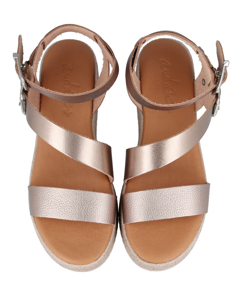 Metallic sandals with buckles Andares 882731