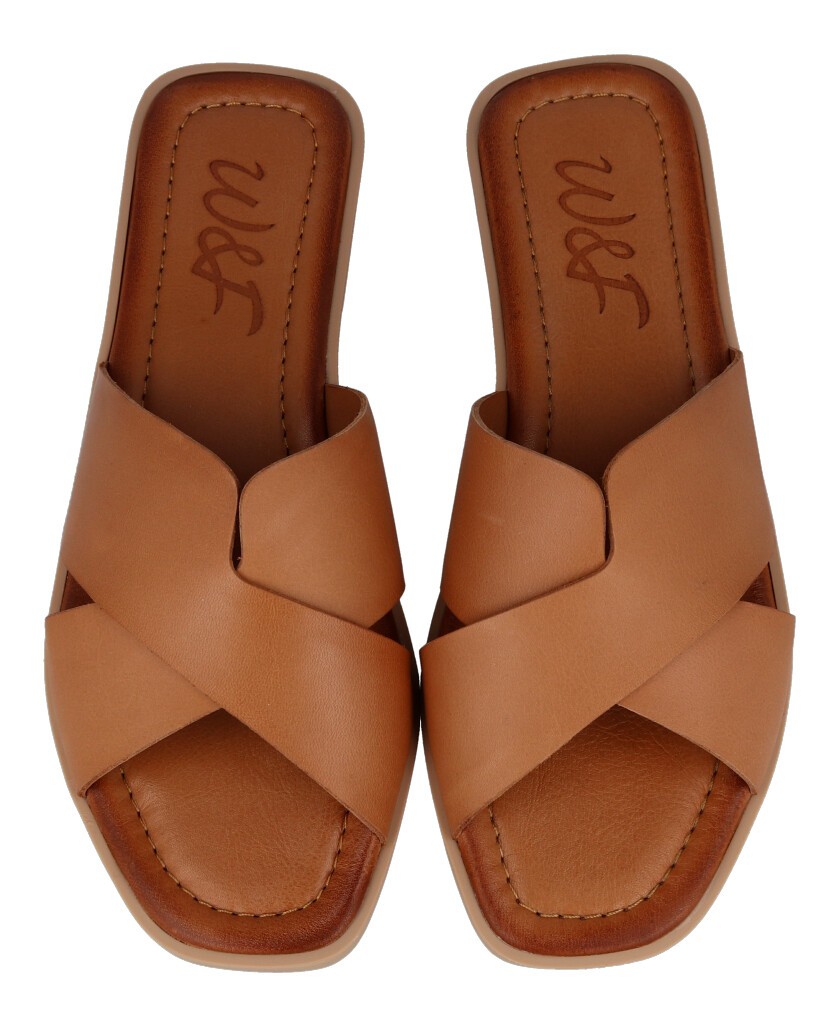 Sandalias para mujer en color cuero Caracteristicas con hebilla altura de piso 1 cm zapato de estilo casual suela de goma termo