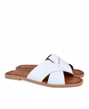 W&F Talia 02-2562 flat leather sandals