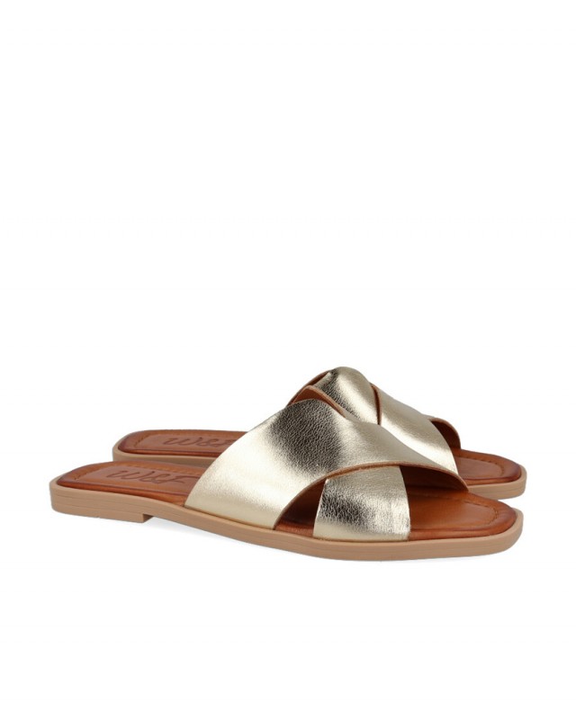 Golden sandals for woman W&F Talia 02-2562