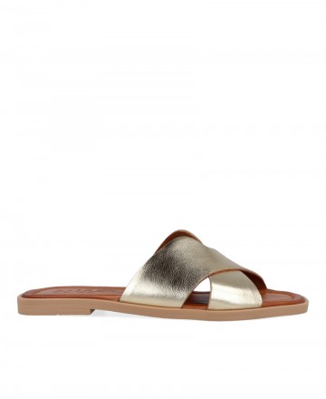 Golden sandals for woman W&F Talia 02-2562