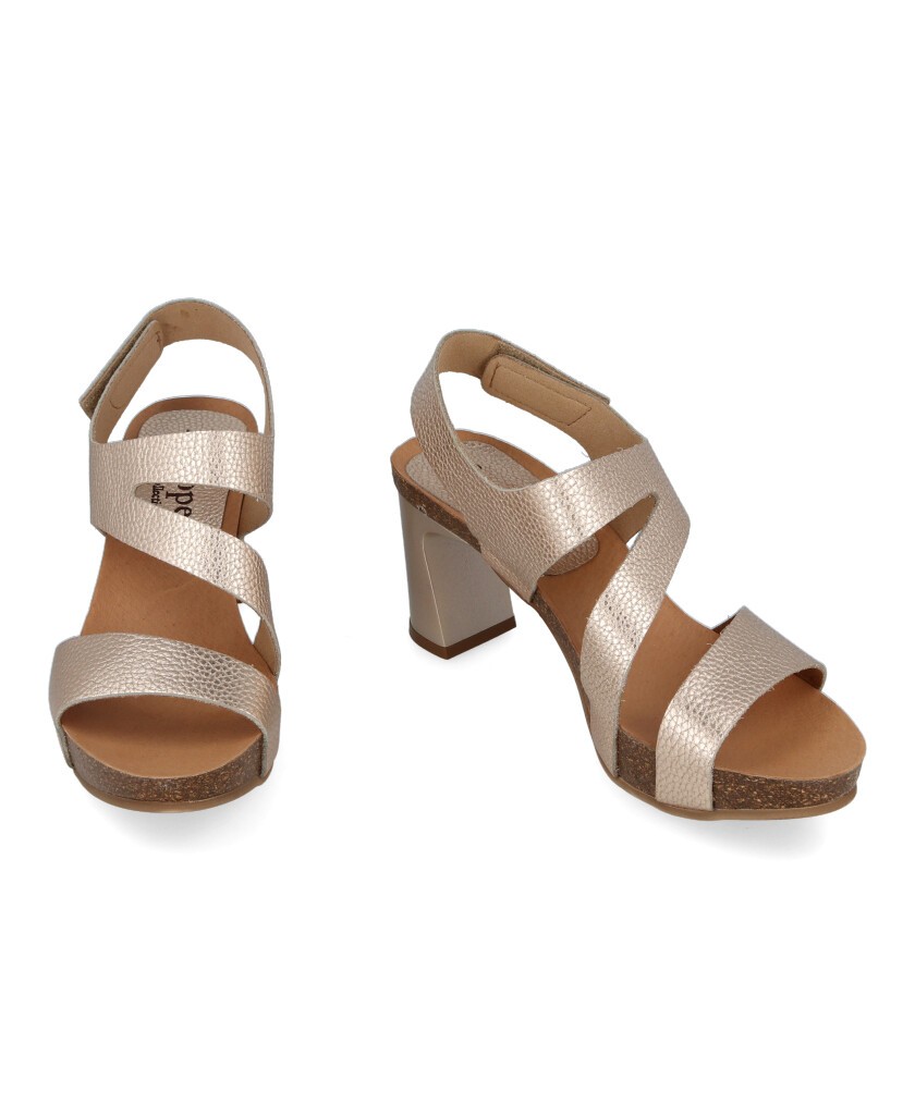 Sandalias metalizadas de tacón Penelope 5067