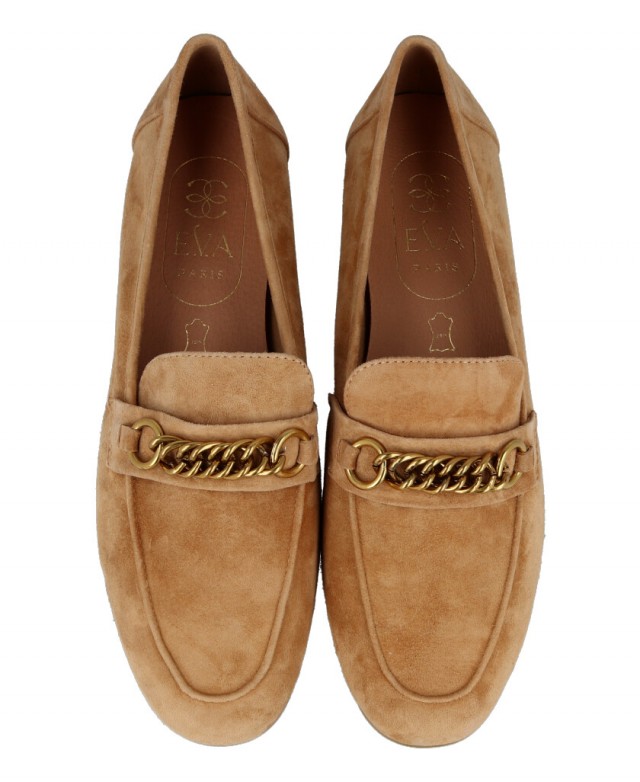 Split leather moccasins Eva Paris 28924