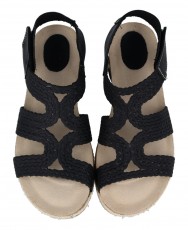 Black Braided Bio Sandal Interbios 2200 Black Braided Bio Sandal Interbios 2200