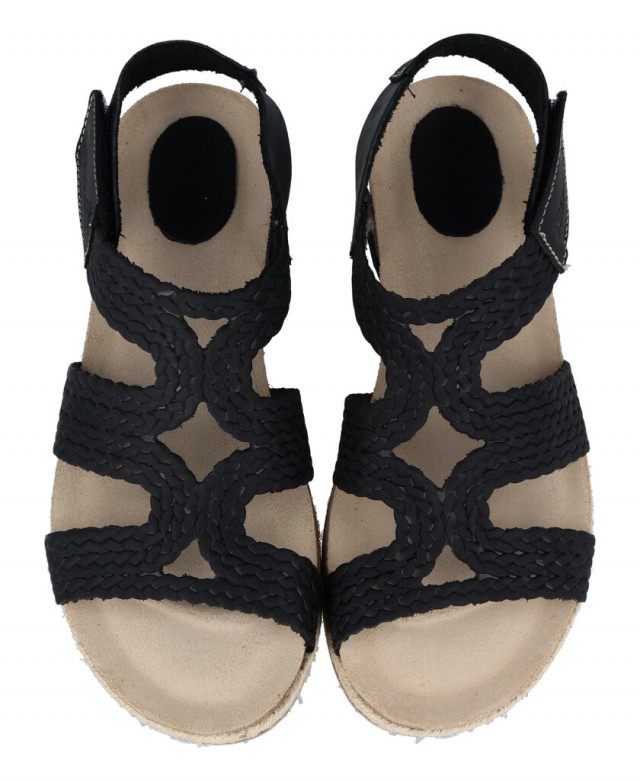 Black Braided Bio Sandal Interbios 2200 Black Braided Bio Sandal Interbios 2200
