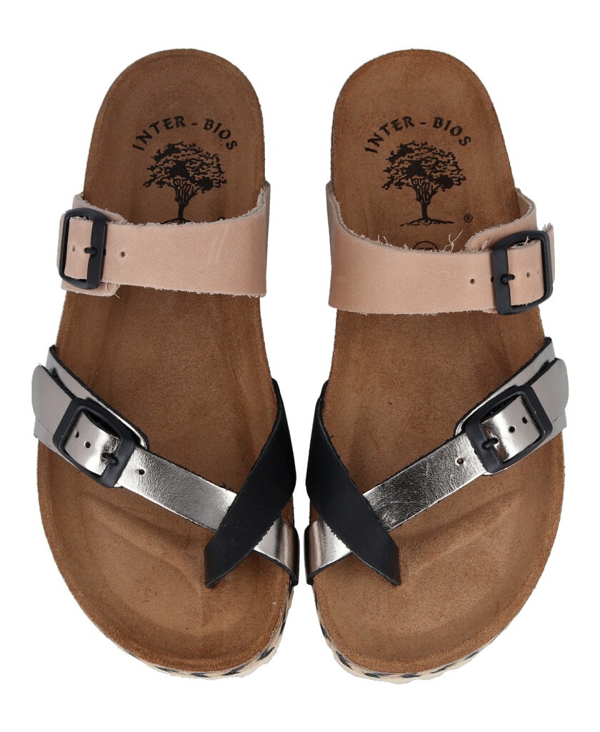 Metallic Toe Post Bio Sandal Interbios 7212 CF