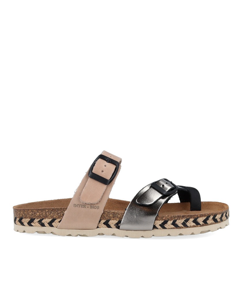 Metallic Toe Post Bio Sandal Interbios 7212 CF