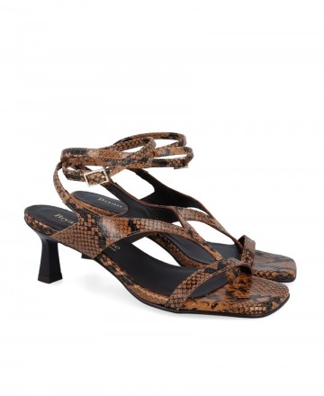 Animal Print Heeled Sandals Bryan Gara 6609