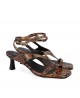 Sandalias de tacón animal print Bryan Gara 6609