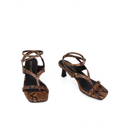 Animal Print Heeled Sandals Bryan Gara 6609