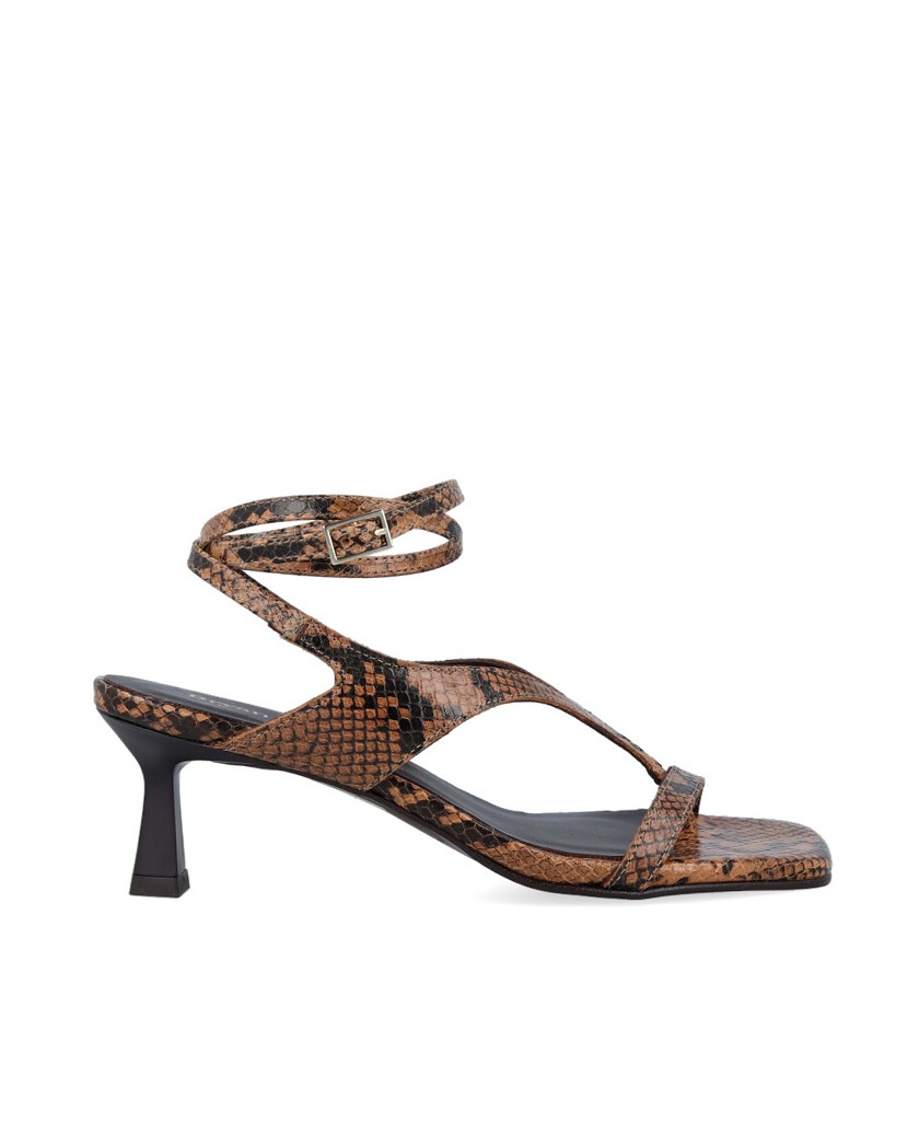 Animal Print Heeled Sandals Bryan Gara 6609