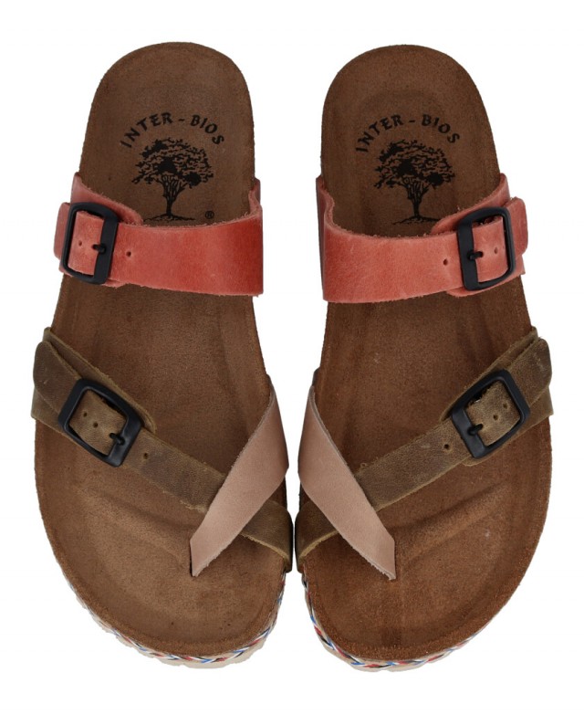 Sandalia multicolor con hebillas Interbios 7212 C Sandalia multicolor con hebillas Interbios 7212 C