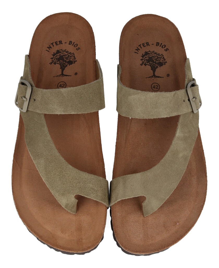 Green Toe Post Sandal for Men Interbios 9511