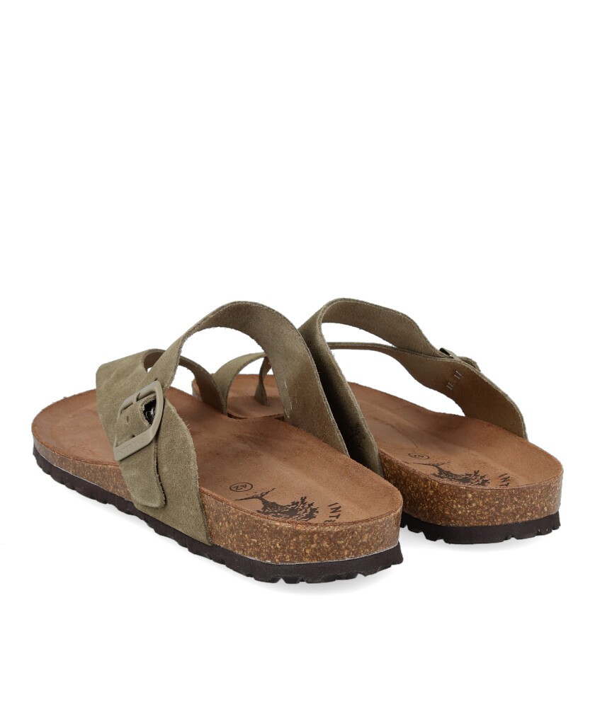 Green Toe Post Sandal for Men Interbios 9511