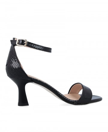 Patricia Miller 6767 Black Heeled Sandals