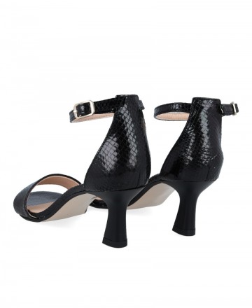 Patricia Miller 6767 Black Heeled Sandals