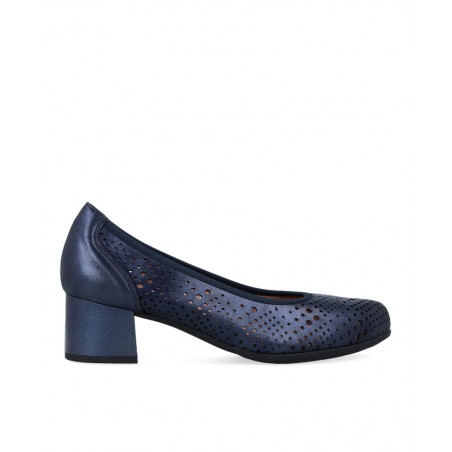 Pitillos 10461 Navy Blue Perforated Low Heel