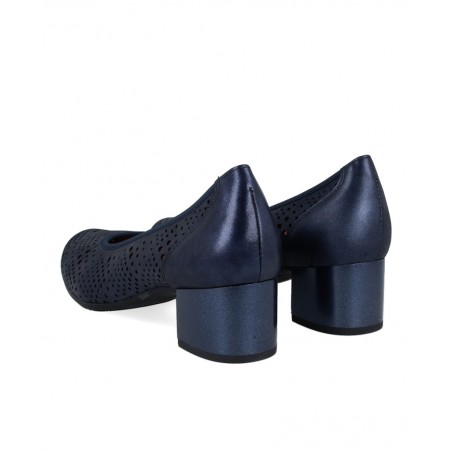 Pitillos 10461 Navy Blue Perforated Low Heel