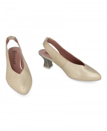 Pitillos 10510 Embossed Leather Court Shoe