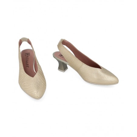 Pitillos 10510 Embossed Leather Court Shoe
