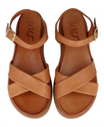 W&F Aura 02-2521 platform leather sandals