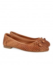 W&F Camille C-2 leather ballerina pumps