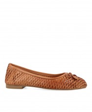 W&F Camille C-2 leather ballerina pumps