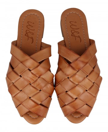 W&F Hera B-4 leather Mule sandal