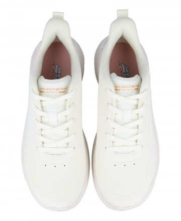 White sneaker Skechers Bobs Sport Squad Waves
