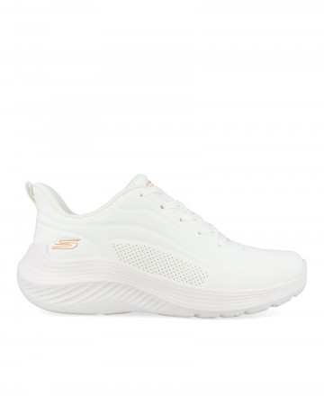 White sneaker Skechers Bobs Sport Squad Waves