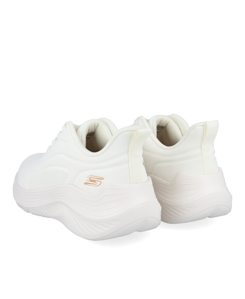 White sneaker Skechers Bobs Sport Squad Waves