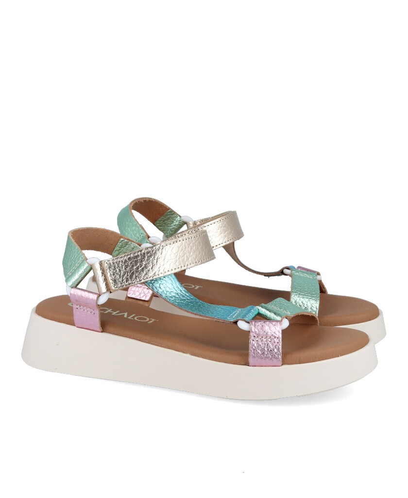 Catchalot 5653 Multicolor Strappy Sandals