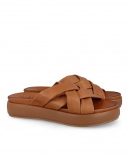 W&F Lyssa K-2 Women's Brown Platform Sandal