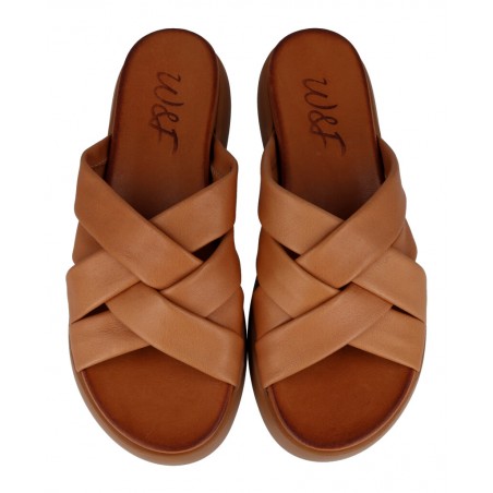 W&F Lyssa K-2 Women's Brown Platform Sandal