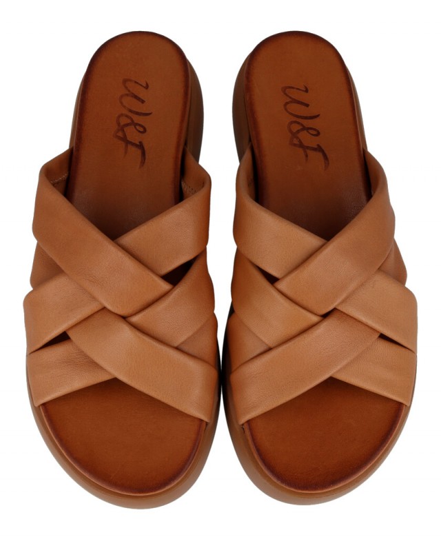 W&F Lyssa K-2 Women's Brown Platform Sandal
