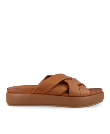 W&F Lyssa K-2 Women's Brown Platform Sandal