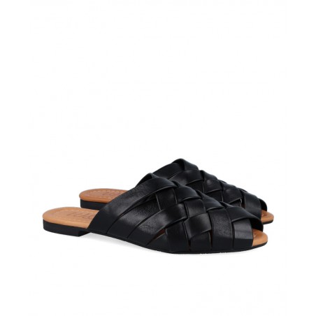 W&F Hera B-4 Women's Leather Peep Toe Sandal