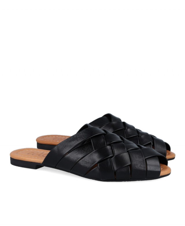 W&F Hera B-4 Women's Leather Peep Toe Sandal