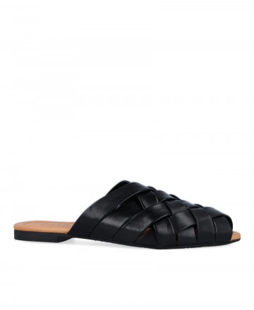 W&F Hera B-4 Women's Leather Peep Toe Sandal